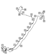 68551493AA - Brakes: Brake Hose, Left Rear for Mopar Image