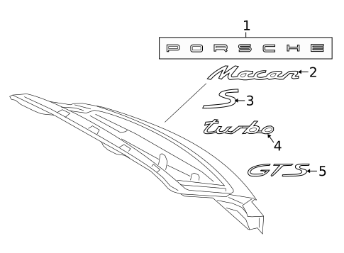 Exterior Trim - Lift Gate for 2020 Porsche Macan #0