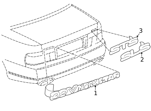 Exterior Trim - Trunk for 2004 Cadillac Seville #0