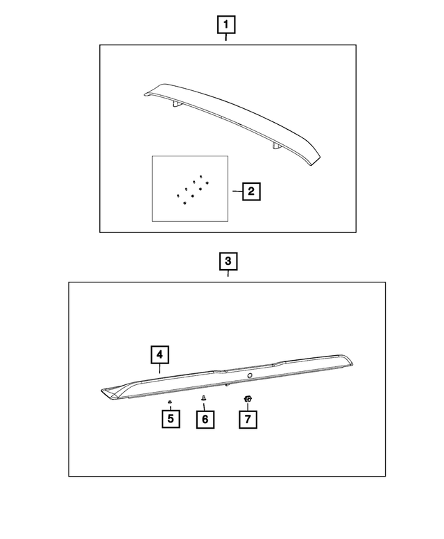 1ZB40RXFAJ - Exterior Ornamentation: Rear Spoiler for Dodge: Challenger Image