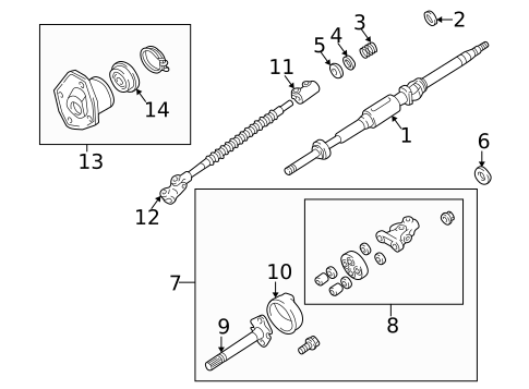 Shaft & Internal Components for 2000 Lexus LX470 #0