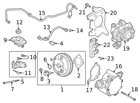 Master Cylinder - Components On Dash Panel for 2019 Volvo S90 #1