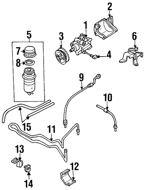 Pump & Hoses for 1999 Acura SLX #0