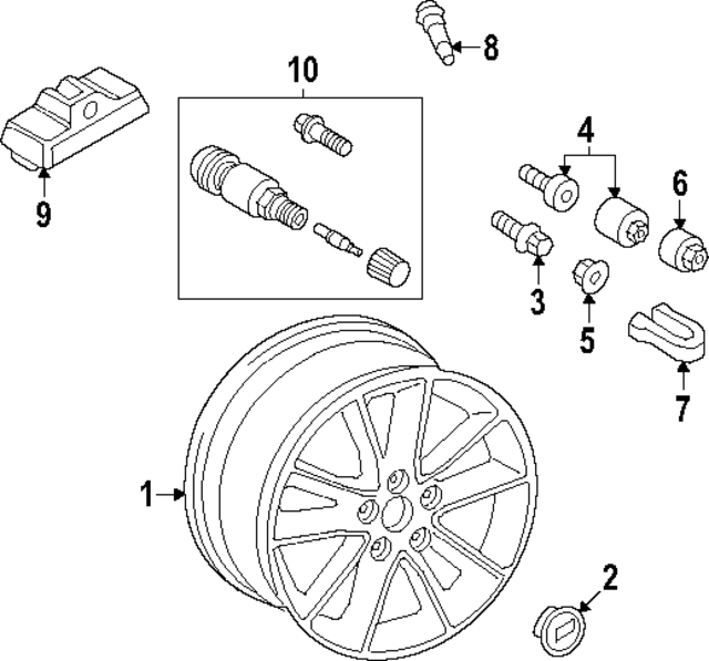 8Y0601025BS - Suspension: Wheel, Alloy for Audi Image
