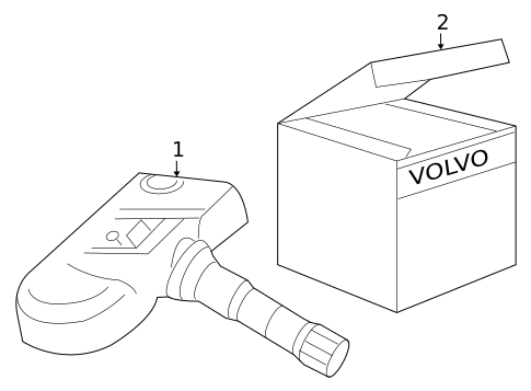 Tire Pressure Monitor Components for 2009 Volvo V50 #0