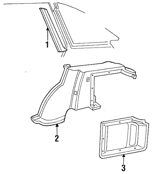 Interior Trim - Quarter Panels for 1985 Ford Escort #0