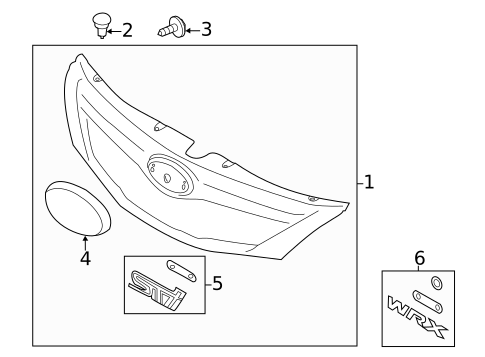 Grille & Components for 2011 Subaru Impreza #0