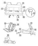 1HH221J3AA - Interior Trim: Rear Seat Cushion for Mopar Image