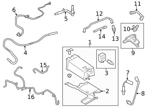Evaporative System for 2014 Ford Explorer #0