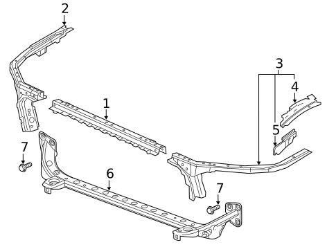 Radiator Support for 2017 Buick LaCrosse #0