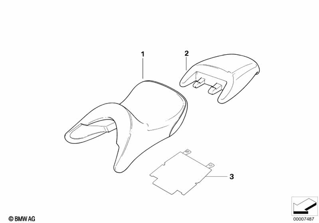 52532324384 - Seats and Seat Bench: Seat Adjustable Front - Schwarz for BMW-Motorrad Image image