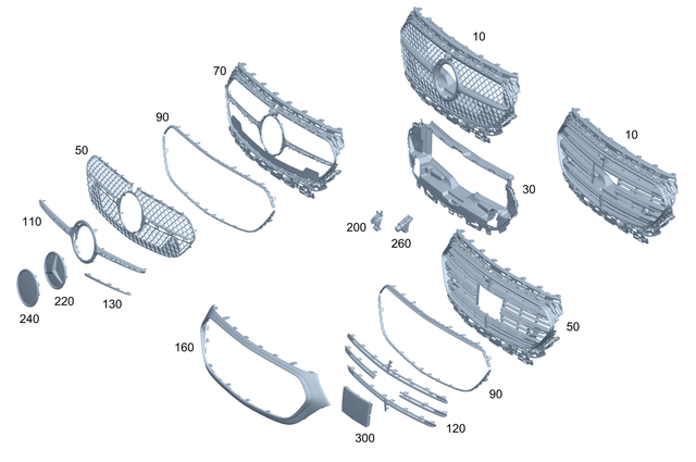 2148804501 - : Radiator Shell for Mercedes-Benz Image
