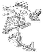 5113255AA - Wiper/Lock Cylinder and Keys: Liftgate Washer Hose for Chrysler: Pacifica Image