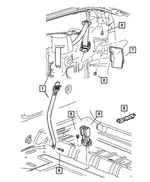 5HP64BD1AI - Interior Trim: Rear Outer Seat Belt, Right for Mopar Image