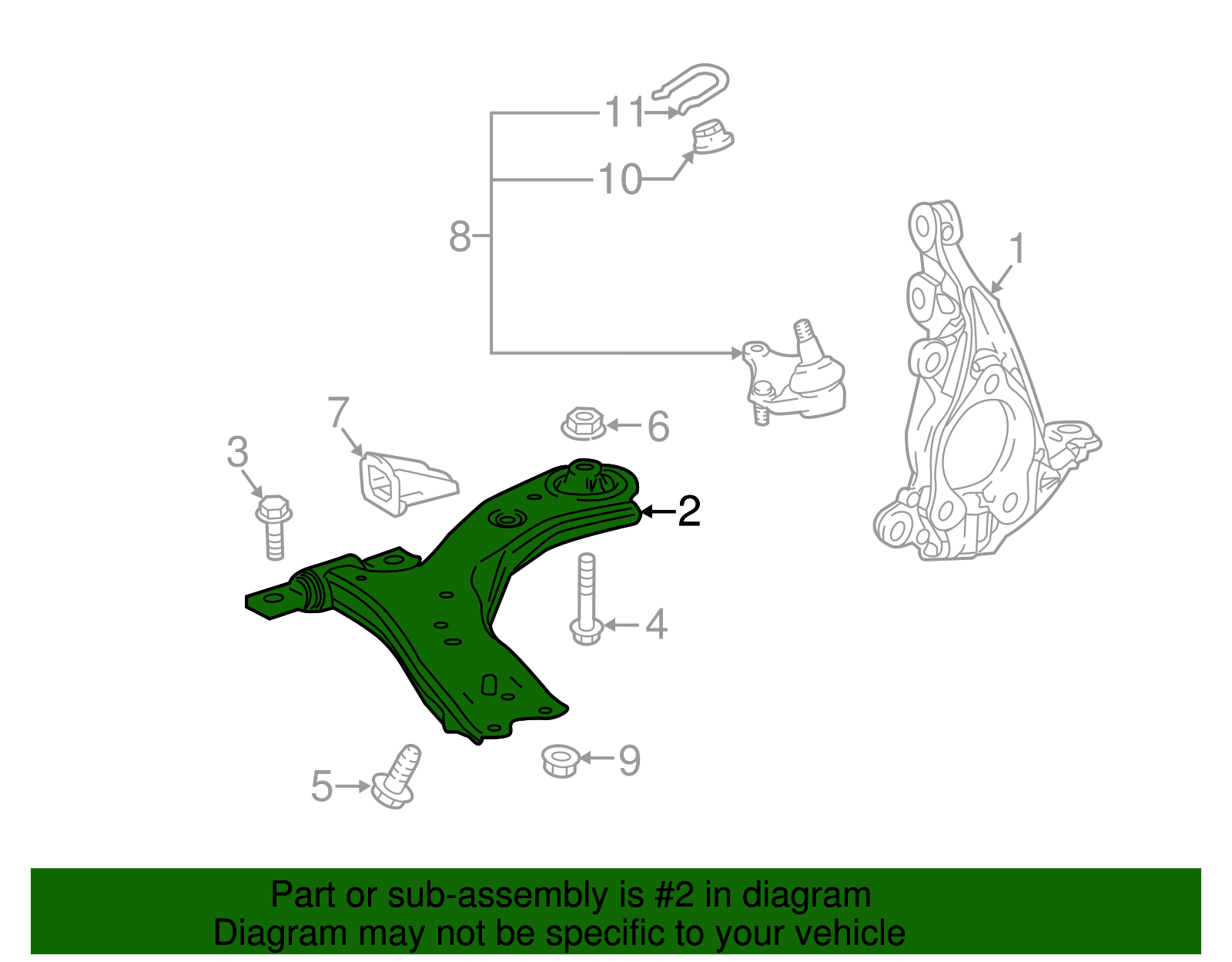 Genuine Toyota Avalon Camry Lower Control Arm 48068-06200