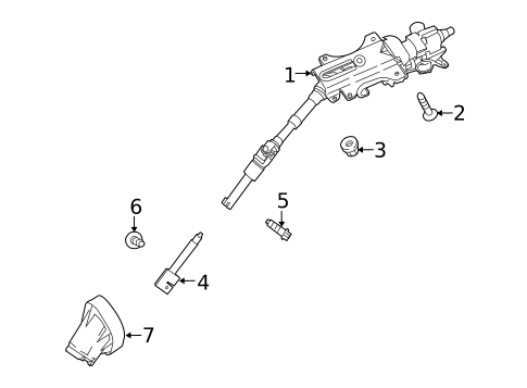 Steering Column Assembly for 2010 Ford Transit Connect #0
