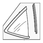 73500TGVA01 - : Quarter Glass for Acura: TLX Image