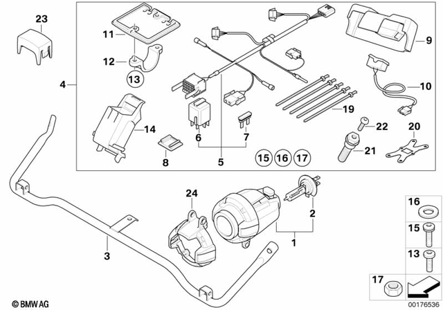 61317678741 - Protection: Oval Head Screw - M4X30 for BMW-Motorrad Image