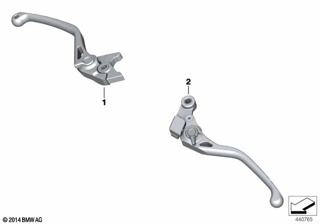 77228355202 - Ergonomics &amp; Comfort: Hp Brake Lever, Milled for BMW-Motorrad Image