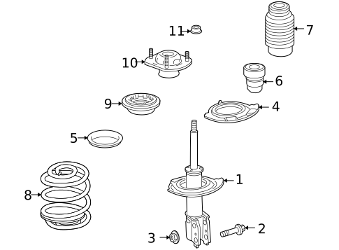 Shocks & Struts for 2011 GMC Acadia #0