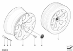 36116799896 - : Light Alloy Rim Black 36907111 for BMW Image