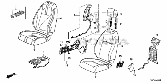 Front Seat (R.) (1) for 2016 Honda Civic #0