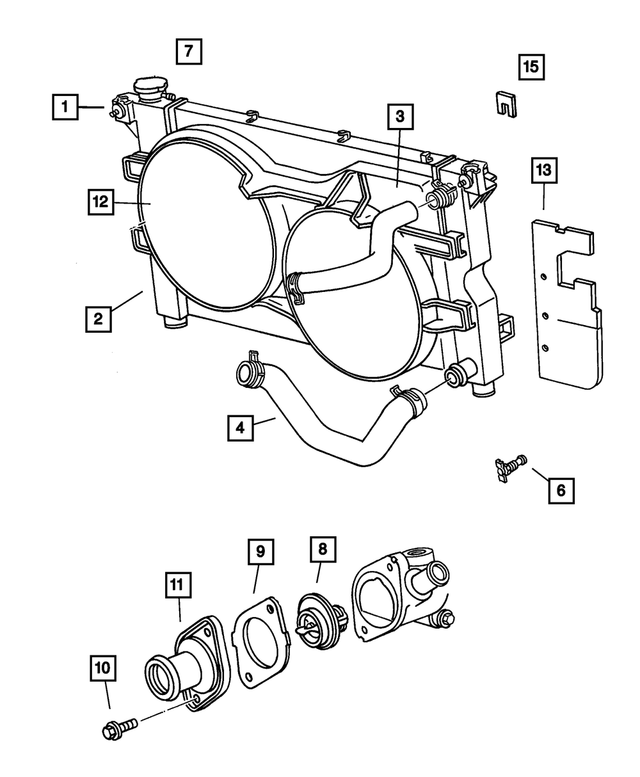 4677494AC - Cooling: Engine Cooling Radiator for Mopar Image