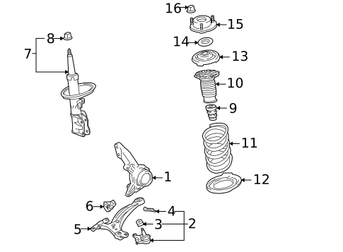 Suspension Components for 2013 Toyota Highlander #0