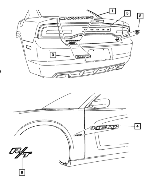 Nameplates for 2011 Dodge Charger #0