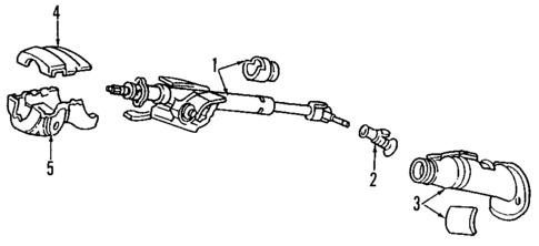 Steering Column for 1995 Honda Civic #0