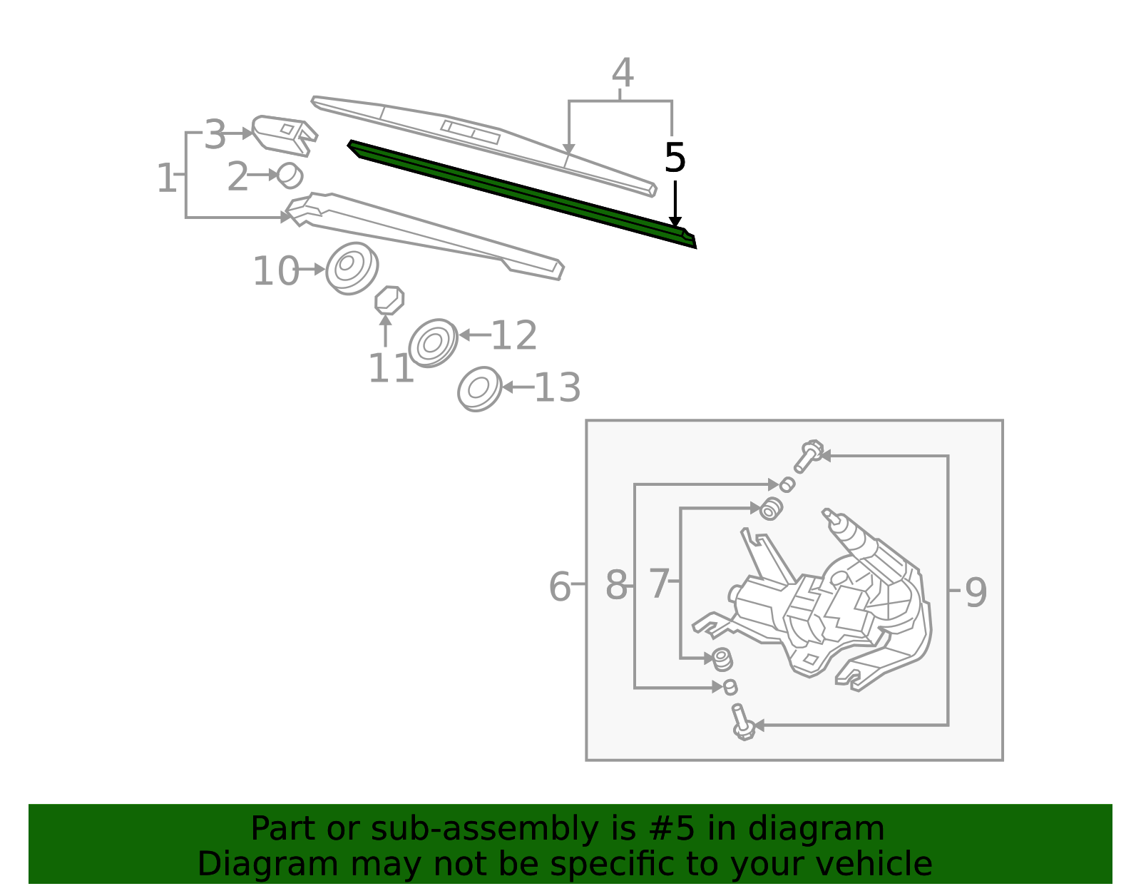 2007-2018 Acura RDX Wiper Blade Insert 76632-S2K-004 | OEM Parts