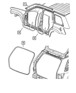55399016AB - Body Sheet Metal Except Doors: Body Side Seal, Right for Jeep: Grand Cherokee Image