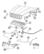 68141674AA - Body Sheet Metal Except Doors: Hood Silencer for Jeep: Cherokee Image