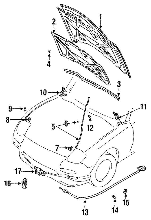 G29243607 - : Release Cable Clamp for Mazda Image