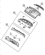 55315153AG - Body Sheet Metal Except Doors: Rear Shelf Silencer for Mopar Image