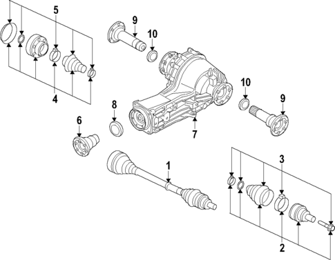 Axle Shafts & Joints for 2016 Audi A8 Quattro #1