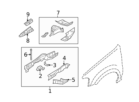 Structural Components & Rails for 2012 Ford Escape #0