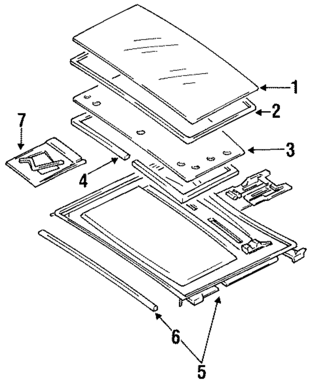 GA2B69810 - : Sunroof Panel for Mazda Image