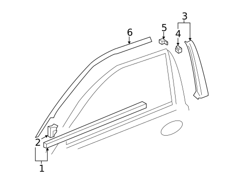 Exterior Trim - Door for 2000 Honda Insight #0