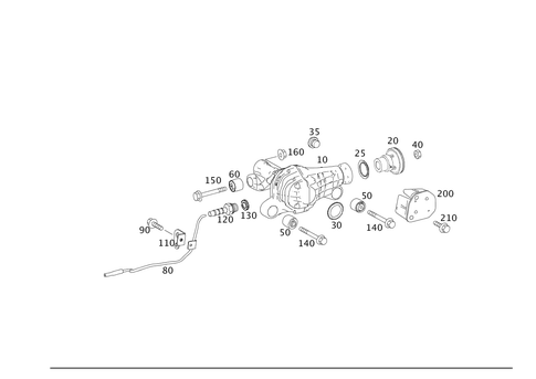 Axle Housing, Front for 2011 Mercedes-Benz ML450 #0
