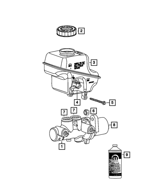 Brake Master Cylinder for 2019 Dodge Challenger #0
