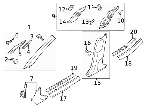 Interior Trim - Pillars for 2023 Genesis G80 #0