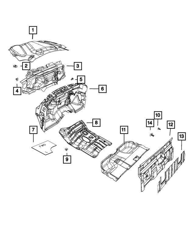 68160264AC - Interior Trim: Dash Panel Insulation for Mopar Image image