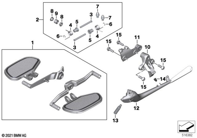 46718392697 - : Mount For Running Board, Left for BMW-Motorrad Image