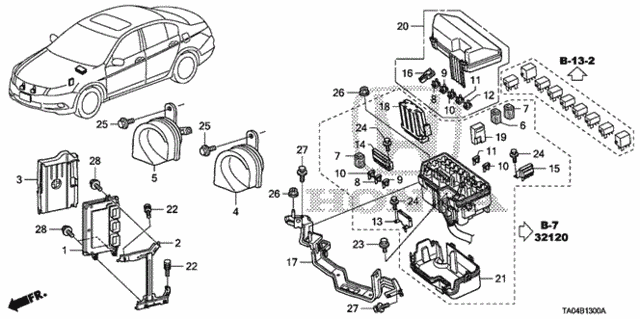 Control Unit (Engine Room) (1) (L4) for 2010 Honda Accord #0