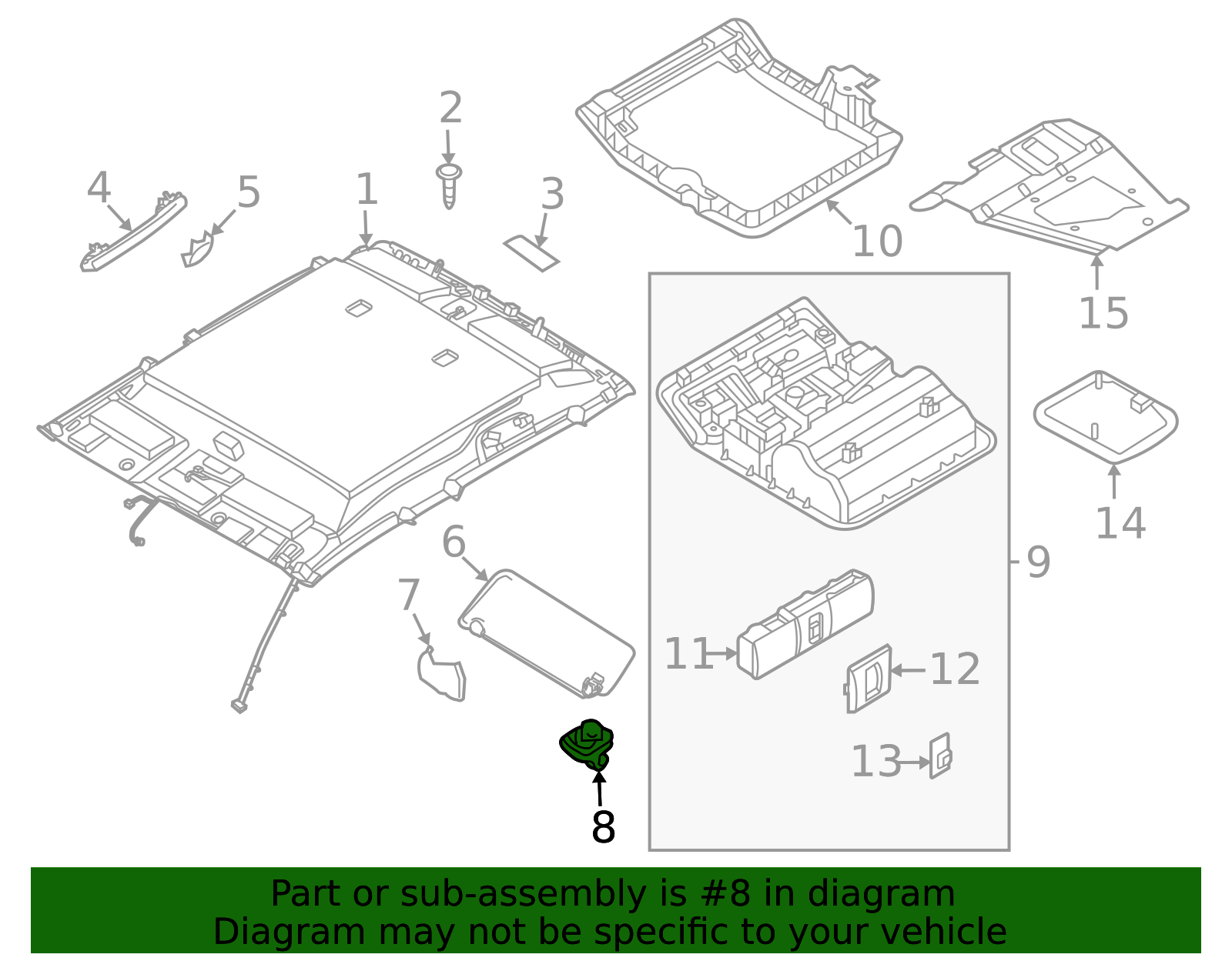 2022-2026 Nissan Frontier Sun Visor Holder 96409-9BU0A | OEM Parts