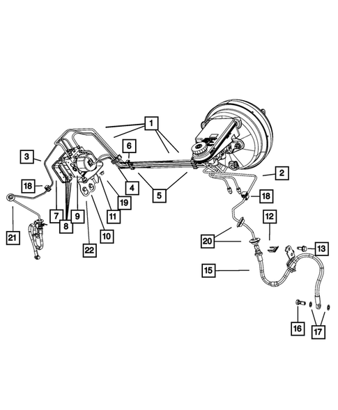 Hydraulic Control Unit, Brake Tubes and Hoses for 2009 Dodge Journey #0