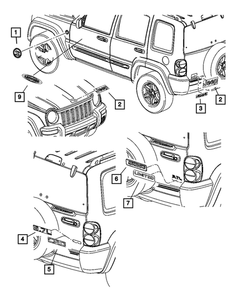 Nameplates for 2007 Jeep Liberty #0