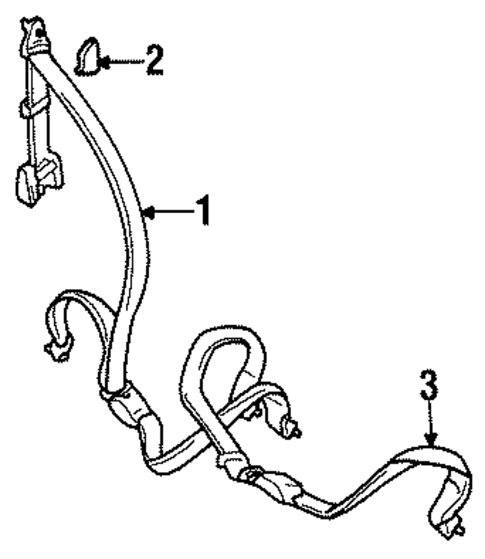 Rear Seat Belts for 1993 Mitsubishi Mirage #0