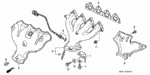 18115P00004 - Engine: GASKET, EX. MANIFOLD (ISHINO GASKET) for Honda Image